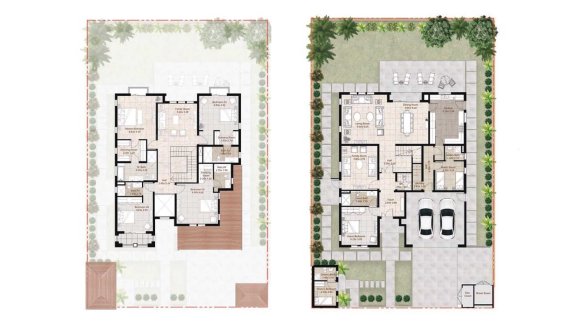 Планировка виллы 5 спален в ЖК CORDOBA BLOOM LIVING № 11006 (2D)