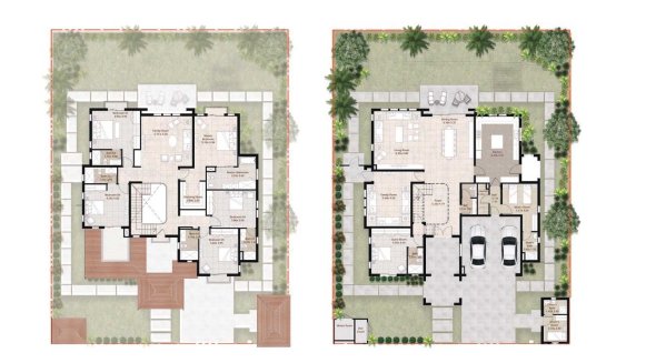 Планировка виллы 6 спален в ЖК CORDOBA BLOOM LIVING № 11007 (2D)